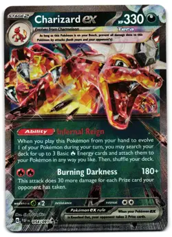 Charizard ex 054/091 - Paldean Fates Double Rare Pokemon TCG - M/LP Card - Image 1