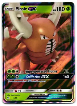 Pinsir GX 6/68 - Hidden Fates Rare GX Pokemon TCG Holo - NM Card - Image 1