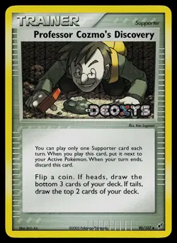 Pokemon Card - Professor Cozmo's Discovery Deoxys 90/107 Reverse Holo Stamped - Image 1