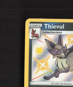 Thievul SV082/SV122 Shining Fates Shiny Holo Rare Pokemon Card LP+ - Image 3
