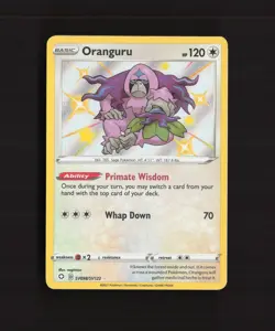 Oranguru SV098/SV122 Shining Fates Shiny Holo Rare Pokemon Card LP+ - Image 1