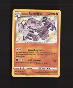 Galarian Runerigus SV066/SV122 Shining Fates Shiny Holo Rare Pokemon Card NM - Image 1
