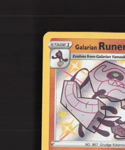 Galarian Runerigus SV066/SV122 Shining Fates Shiny Holo Rare Pokemon Card NM - Image 3