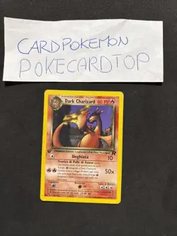 Pokemon Card Dark Charizard 21/82 1ST-Team Rocket-Ita-No Holo-Nm! - Image 1