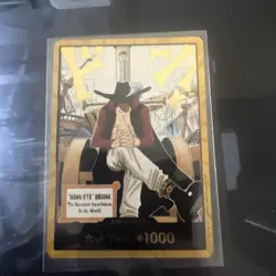DON!! Card Gold Frame Mihawk OP14 ONE PIECE Seven Warlords of the Azure Ocean NM - Image 1