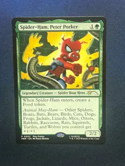 MTG Spider-Ham, Peter-Porker Play Promo Marvel Spider-Man Magic the Gathering - Image 1