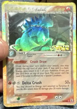 Pokemon Tyranitar EX Holo Card Lot EX Delta Species 16/113 2005 - Image 1