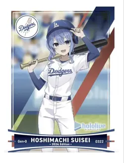 Dodgers X Hololive Gawr Gura Pekora Suisei Collaboration Trading Cards Set - Image 3