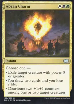 2X ABZAN CHARM 166/331 FOIL DOUBLE MASTERS 2022 MTG NM X2 (yourdeckbuilder) - Image 1