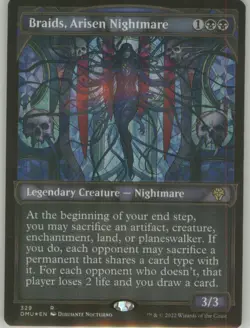Braids Arisen Nightmare 329 Showcase Foil Near Mint Dominaria United MTG - Image 1