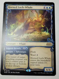 Horned Loch-Whale -Showcase- Wilds of Eldraine Regular Rare WOE 278 mtg NM/M - Image 1