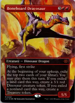 MTG - Bonehoard Dracosaur (Borderless) (321) - LCI - Foil - Image 1