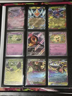 Pokemon Borderless Holo And Foil Card Lot Over 125x Near Mint Cards With Binder - Image 1