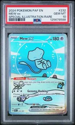 2024 POKEMON PAF EN-PALDEAN FATES SPECIAL ILLUSTRATION RARE #232 MEW EX PSA 10 - Image 1