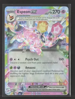 2025 Pokemon Scarlet & Violet Prismatic Evolutions Espeon EX Tera #34/131 - Image 1