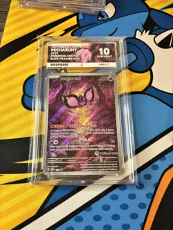 Pecharunt SVP 129 Pokemon Center Stamped ETB Promo ACE 10 GEM MINT - Image 1