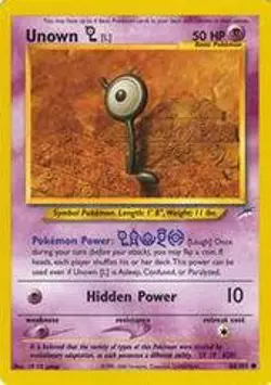 Unown [L] 86/105 Common Neo Destiny Pokemon Card - Image 1