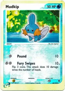 1x (P) Mudkip - 60/109 - Common - Reverse Holo Ruby & Sapphire Pokemon - Image 1