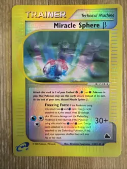Miracle Sphere Beta 130/144 Reverse Holo Skyridge Pokemon Vintage WOTC VLP 2003 - Image 1