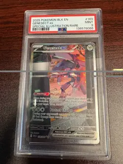 2025 Pokemon EN Black Bolt SIR Genesect EX #169 PSA 9 MINT - Image 1