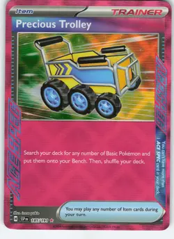 Precious Trolley 185/191 ACE SPEC Rare Holo SV08: Surging Sparks NM Pokemon - Image 1