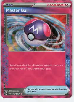 Master Ball 153/162 ACE SPEC Rare Holo SV05: Temporal Forces NM Pokemon - Image 1