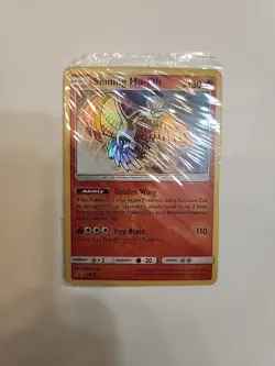 2017 POKEMON SM BLACK STAR PROMO #SM70 SHINING HO-OH-HOLO PG 8 - Image 1