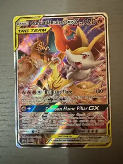 Charizard & Braixen-GX ⭐ SM230 Holo Promo SM Black Star Promos 2017 Pokemon NM - Image 1