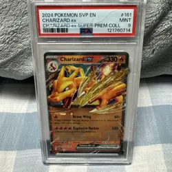2024 Pokemon SVP EN Charizard EX Super Premium Coll #161 PSA 9 Blk Star Promo - Image 1