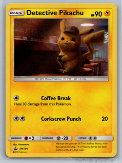 Pokemon TCG Detective Pikachu Detective Pikachu SM190 Promo LP 001 - Image 1