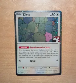 Pokemon TCG - Ditto 132/165 Holo Prize Pack Play Stamped for 151 Master Set NM - Image 1