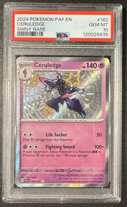 2024 Pokemon PAF EN-Paldean Fates Shiny Rare 162 Ceruledge PSA 10 GEM MINT - Image 1