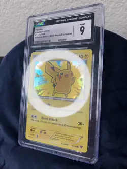 Pikachu Pokemon 2014 Cosmos Holo LEGO Movie Exclusive CGC Graded 9 Mint Clean - Image 2
