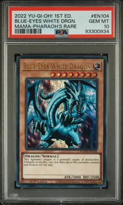 2022 YU-GI-OH! MAGNIFICENT MAVENS #EN104 BLUE-EYES WHITE DRAGON PSA 10 - Image 1