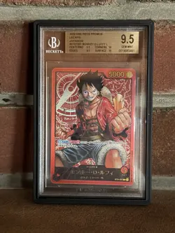 BGS 9.5 Monkey D. Luffy ST01-001 Weekly Shonen Jump Promo Japanese ONE PIECE - Image 1