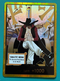 Gold Don!! Dracule Mihawk OP14 Azure Sea’s Seven One Piece TCG English - Image 1