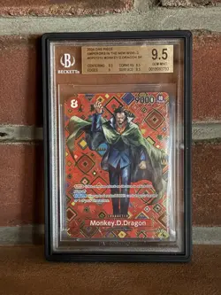 One Piece TCG Monkey D. Dragon OP07-015 SP OP09 Alt Art NM ENGLISH BGS 9.5 - Image 1