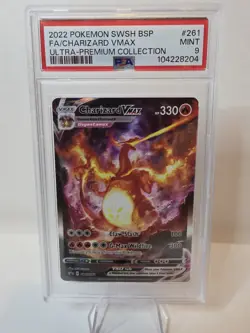 Pokemon Charizard VMAX SWSH261 Ultra-Premium Collection Holo PSA 9 Promo Card - Image 1