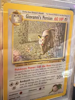 PSA 8 Giovanni’s Persian 8/132 Holo 2000 Gym Challenge Vintage Pokemon Card - Image 4