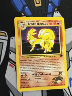 Pokemon TCG Brock's Ninetales Gym Challenge Holo Card 3/132 2000 - Image 1