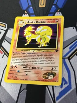 Pokemon TCG Brock's Ninetales Gym Challenge Holo Card 3/132 2000 - Image 3