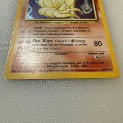 Ninetales 12/102 Holo Base Set - Pokemon Card - LP Ungraded Raw - Image 3