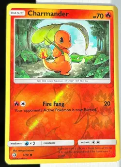 2018 Pokemon CHARMANDER Dragon Majesty REVERSE HOLO Sun & Moon Set Card 1/70 NM - Image 1