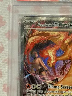 Pokemon TCG Moltres EX Team Rockets Card 229/182 Sir Destined Rivals PSA 10 GM - Image 2