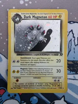 Dark Magneton 11/82 Team Rocket 2000 Holo Rare WOTC Pokemon Card TCG - Image 1