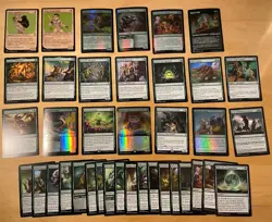 MTG Lot Of 38 Battle For Baldur’s Gate GREEN Cards Including FOILS - Image 1