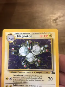 Magneton 11/62 HOLO Rare Fossil Set WOTC Vintage 1999 Pokemon Card Near Mint - Image 2