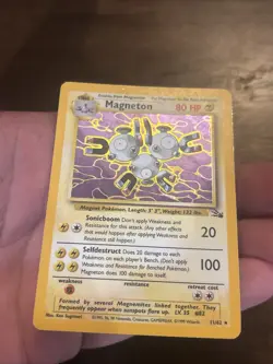 Magneton 11/62 HOLO Rare Fossil Set WOTC Vintage 1999 Pokemon Card Near Mint - Image 4