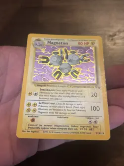 Magneton 11/62 HOLO Rare Fossil Set WOTC Vintage 1999 Pokemon Card Near Mint - Image 5