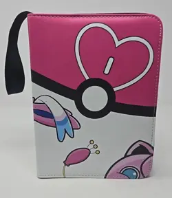 TCGAMES 440‑Card Binder 4‑Card Pocket - Sylveon, Jigglypuff & Skitty - Pokemon - Image 1